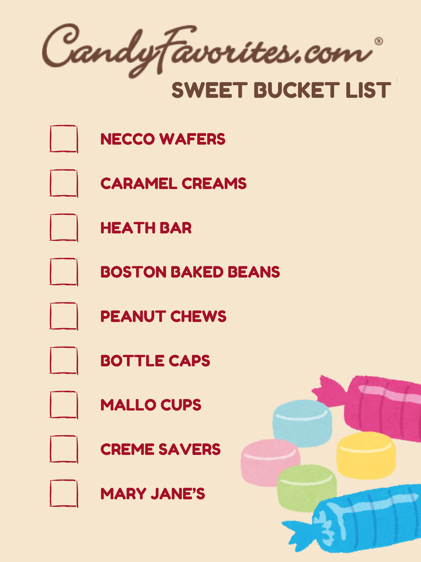 Candy Bucket List!