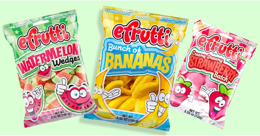 Three New Fruit Flavored Efrutti Gummi Candies!