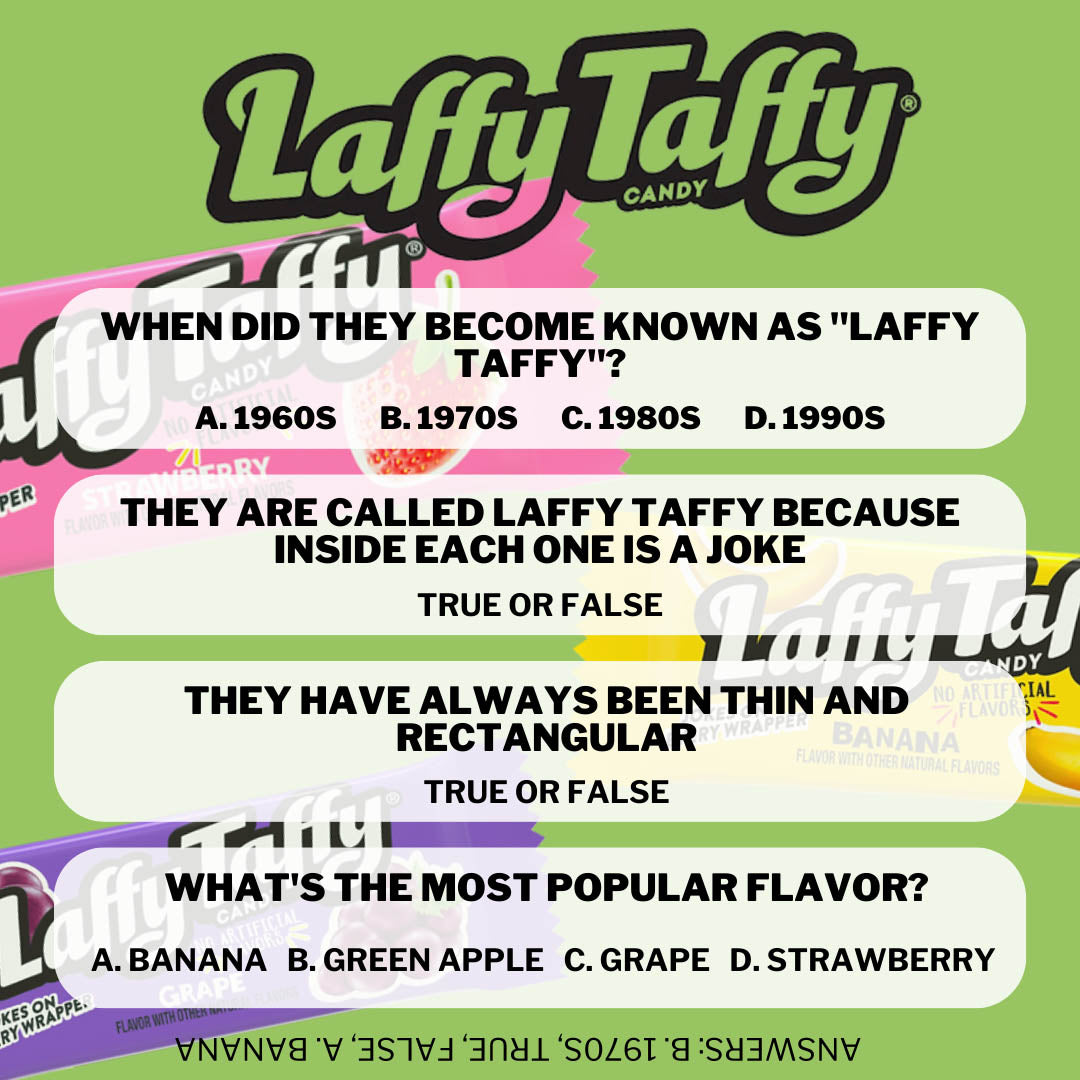 Let's Have A LAFF(y) on TAFFY Trivia Tuesday!