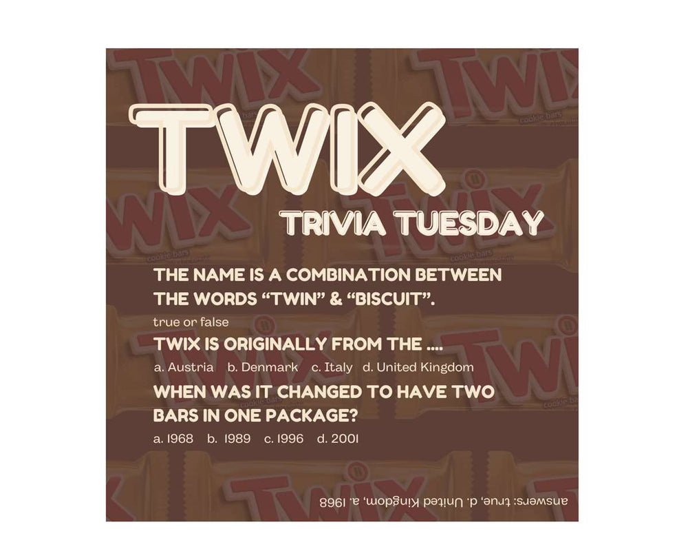 Let's learn about Twix Bars on Trivia Tuesday!