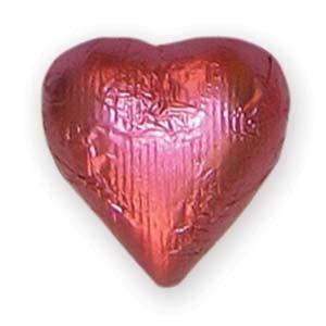 Bright Pink Chocolate Hearts - CandyFavorites