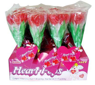 Cherry Heart Lollipop Bouquet - CandyFavorites