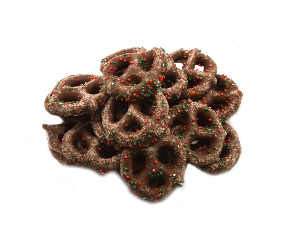 Christmas Chocolate Pretzels - CandyFavorites