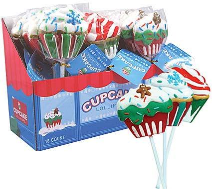 Christmas Cupcake Lollipop - CandyFavorites