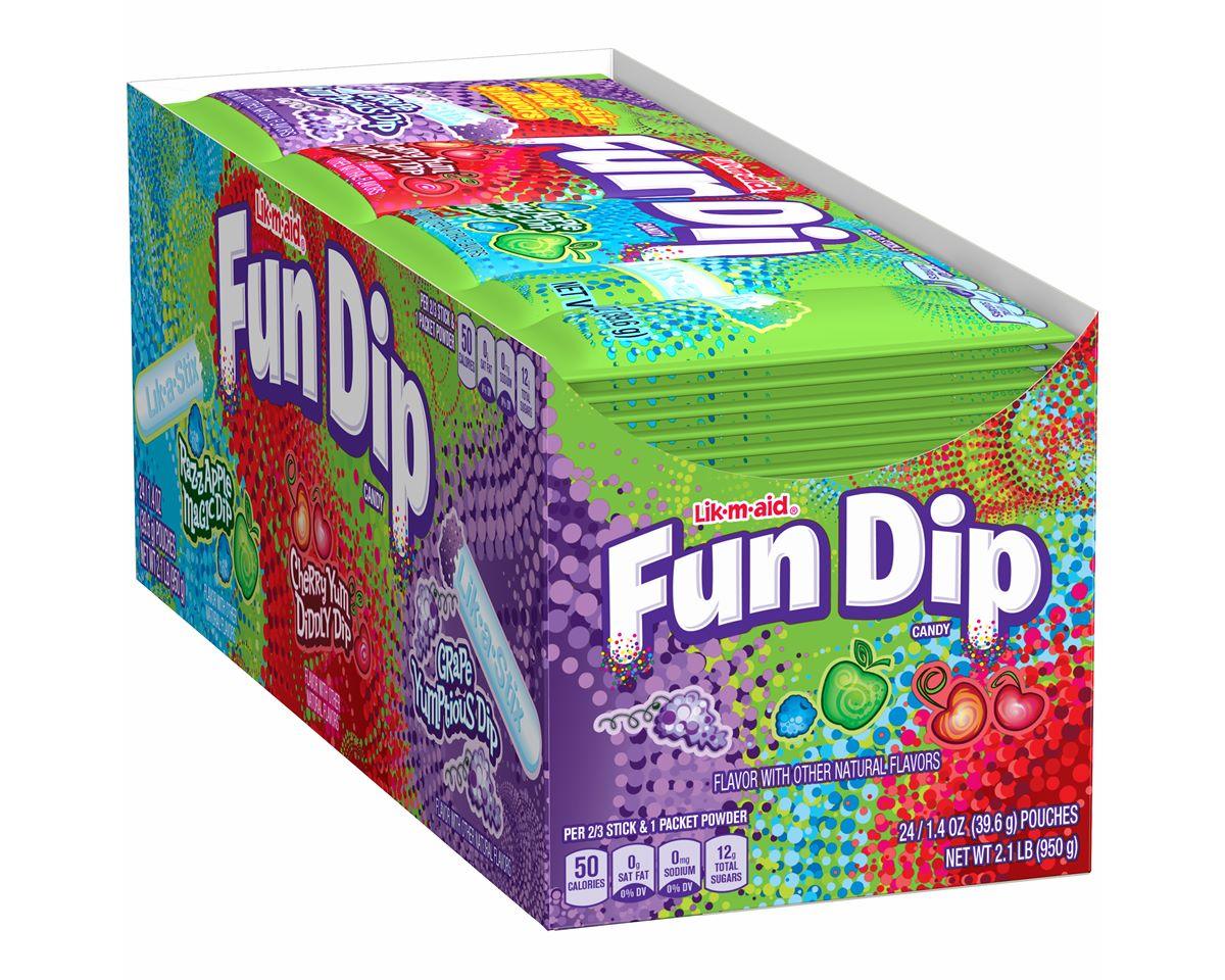 Lik-M-Aid Fun Dip Candy Large Pack- 24 / Box – Candy Favorites