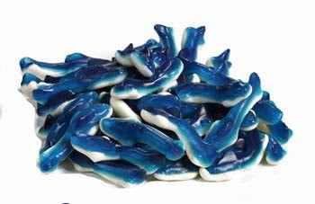 Mini Blue Gummi Sharks - CandyFavorites