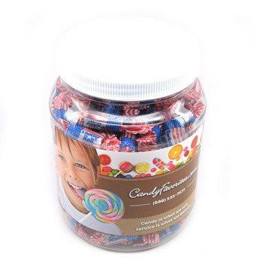 Patriotic Tootsie Rolls Jar - CandyFavorites