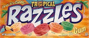 Razzles Tropical Gum - CandyFavorites