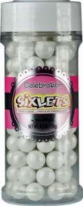 Shimmer White Sixlets Jars - CandyFavorites