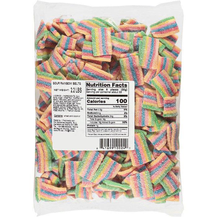 Sour Rainbow Belts Candy - CandyFavorites