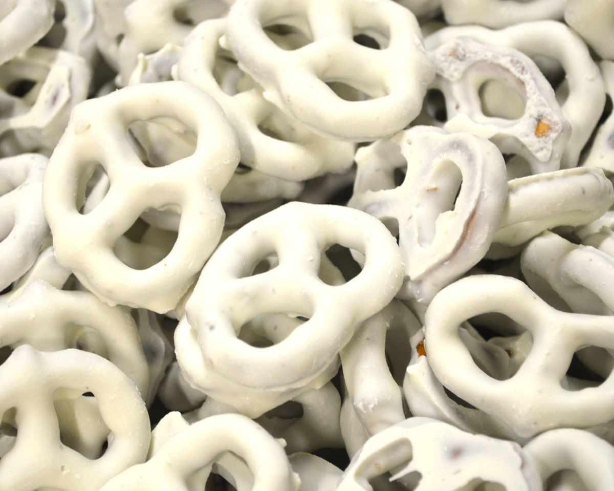 White Yogurt Covered Pretzels - CandyFavorites