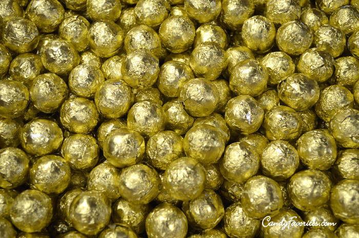 Wrapped Gold Chocolate Balls - CandyFavorites