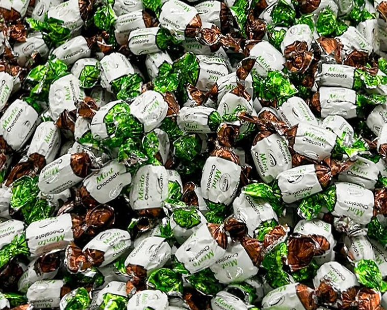 Chocolate Filled Mint Hard Candy