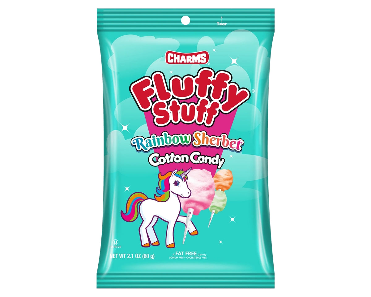 Fluffy Stuff Rainbow Shebert Cotton Candy Bags