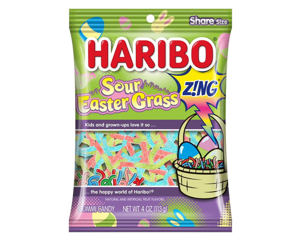 Haribo Sour Easter Grass  4 Ounce Bags