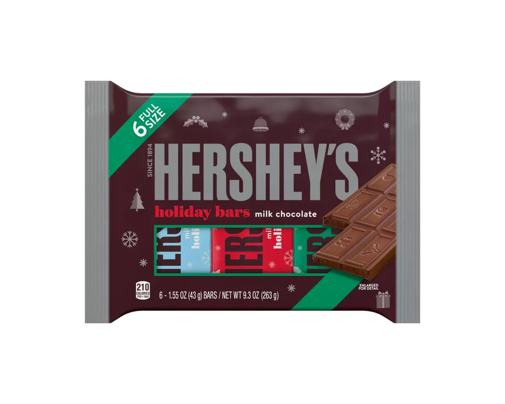 
                      
                        Hershey's Milk Chocolate Holiday Bars 6 Pack - 1 Unit
                      
                    