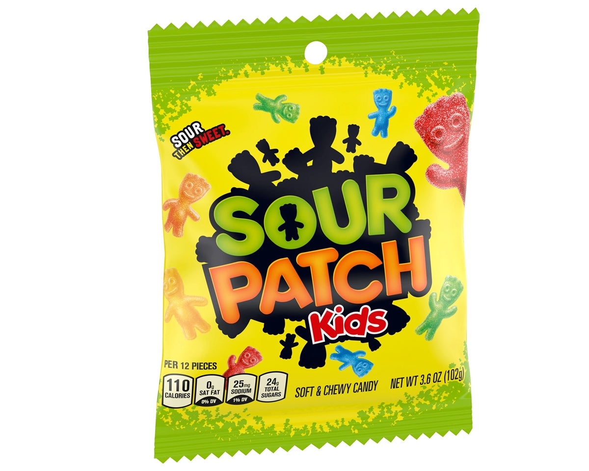 Sour Patch Kids 3.6 oz. Bags - 12 / Case